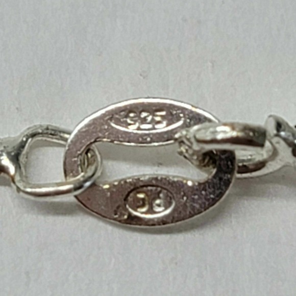 Sterling Silver Necklace  Box Chain 925 18" Spring Ring - Picture 4 of 5